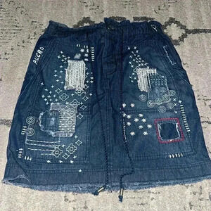 Pilcro by‎ Anthropologie patchwork denim skirt Size XS